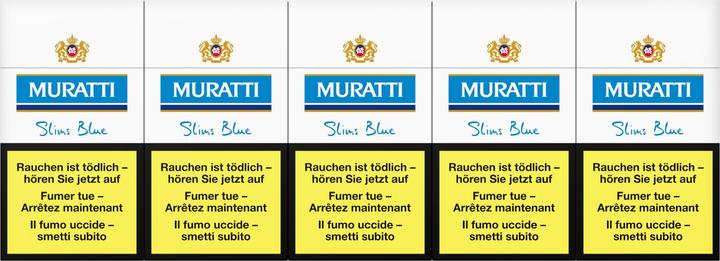 Actual product image Muratti Slims Blue 100 Box (10 pcs.)