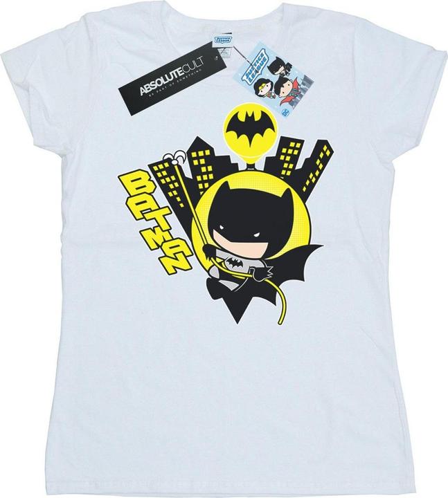 Actual product image Womens/Ladies Chibi Batman Swinging Cotton T-Shirt (M)