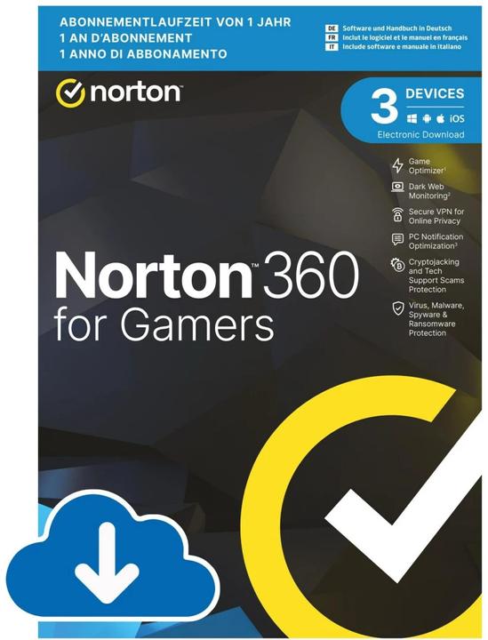 Actual product image Norton 360 For Gamers (3 Devices, 50GB) (1 User, 3 Devices/Users, 12 months)
