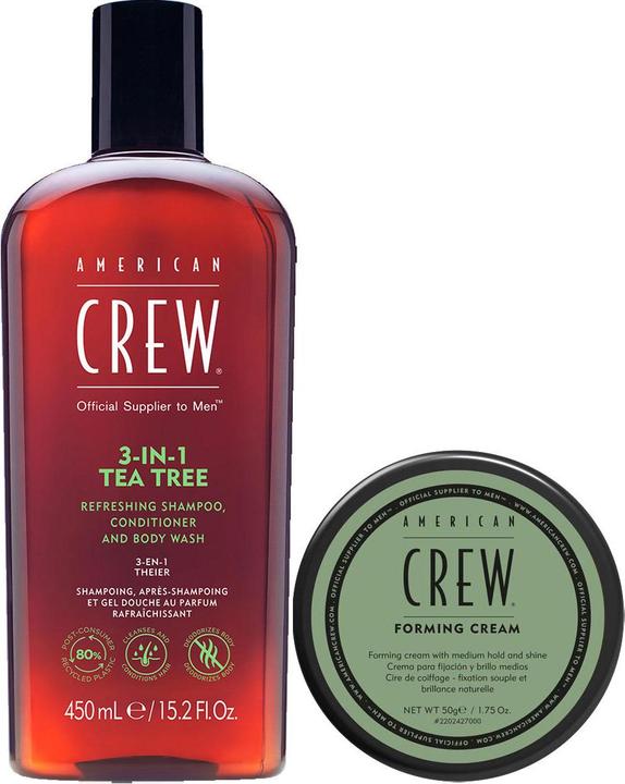 Produktbild American Crew Classic Cream + 3in1 Tea Tree Set (Haarpflege Set)