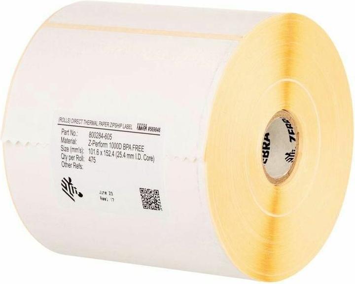 Actual product image Zebra Label, Paper, 76x76mm, TT (7.60 cm)