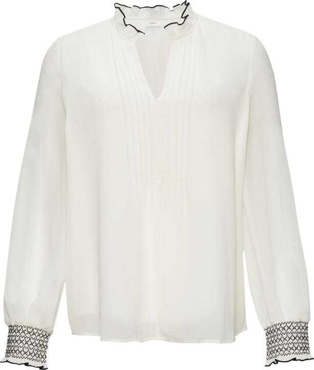 Produktbild S.Oliver Bluse Elegante Chiffonbluse mit Kontrast-Details (46)