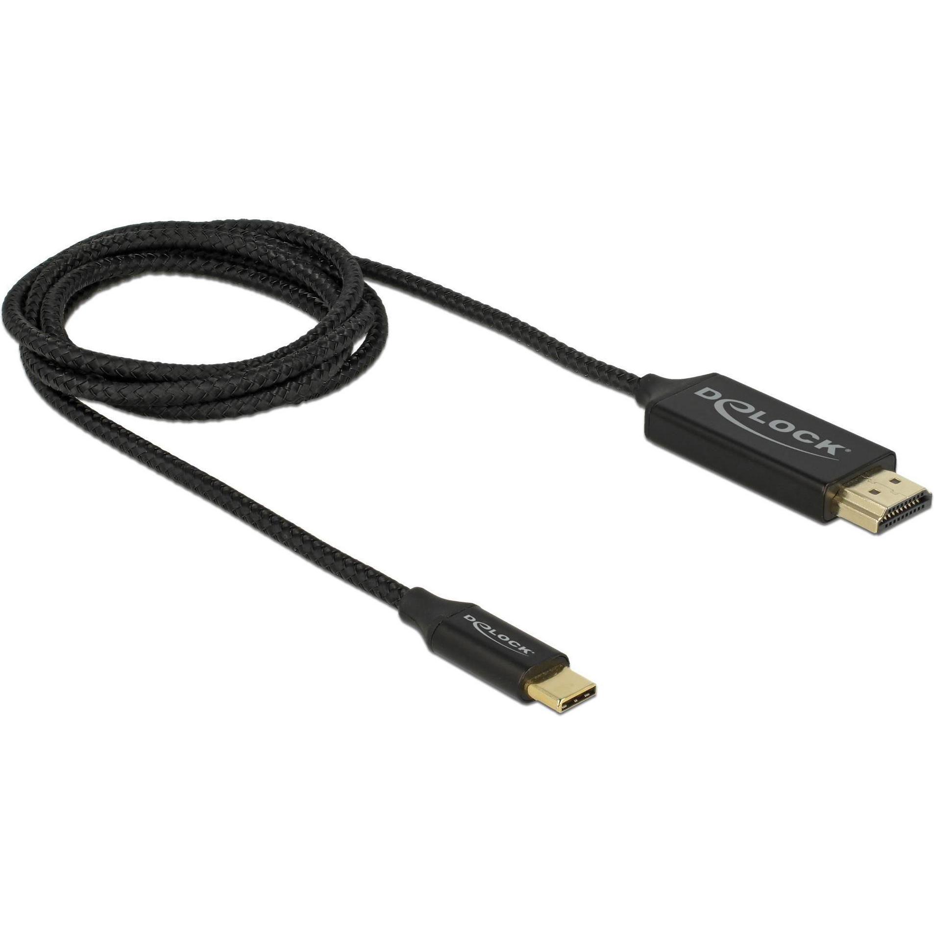 Delock Nero Hdmi (Typ A) — Usb Typ C (1 M), Cavo Video,