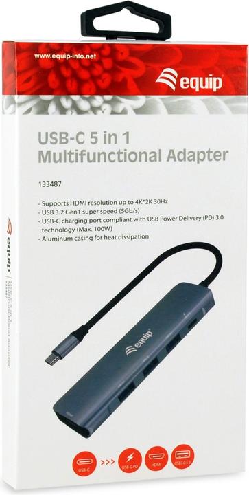 Immagine prodotto equip Multifunctional Adapter (USB-C, 5 porte)