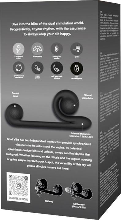 Produktbild Snail Vibe Duo Vibrator Schwarz