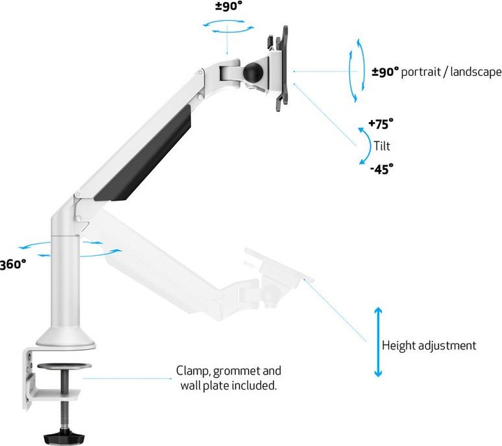 Produktbild Multibrackets Lift Arm Desk (Tisch, 32")