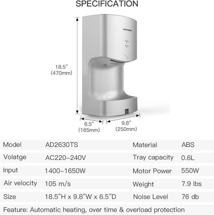 Produktbild Anydry 2630TS, Silber