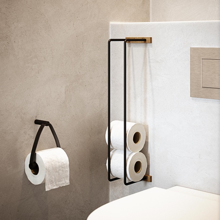 Actual product image EKTA Living Bathroom Rack, Smoked (EK-BR209)