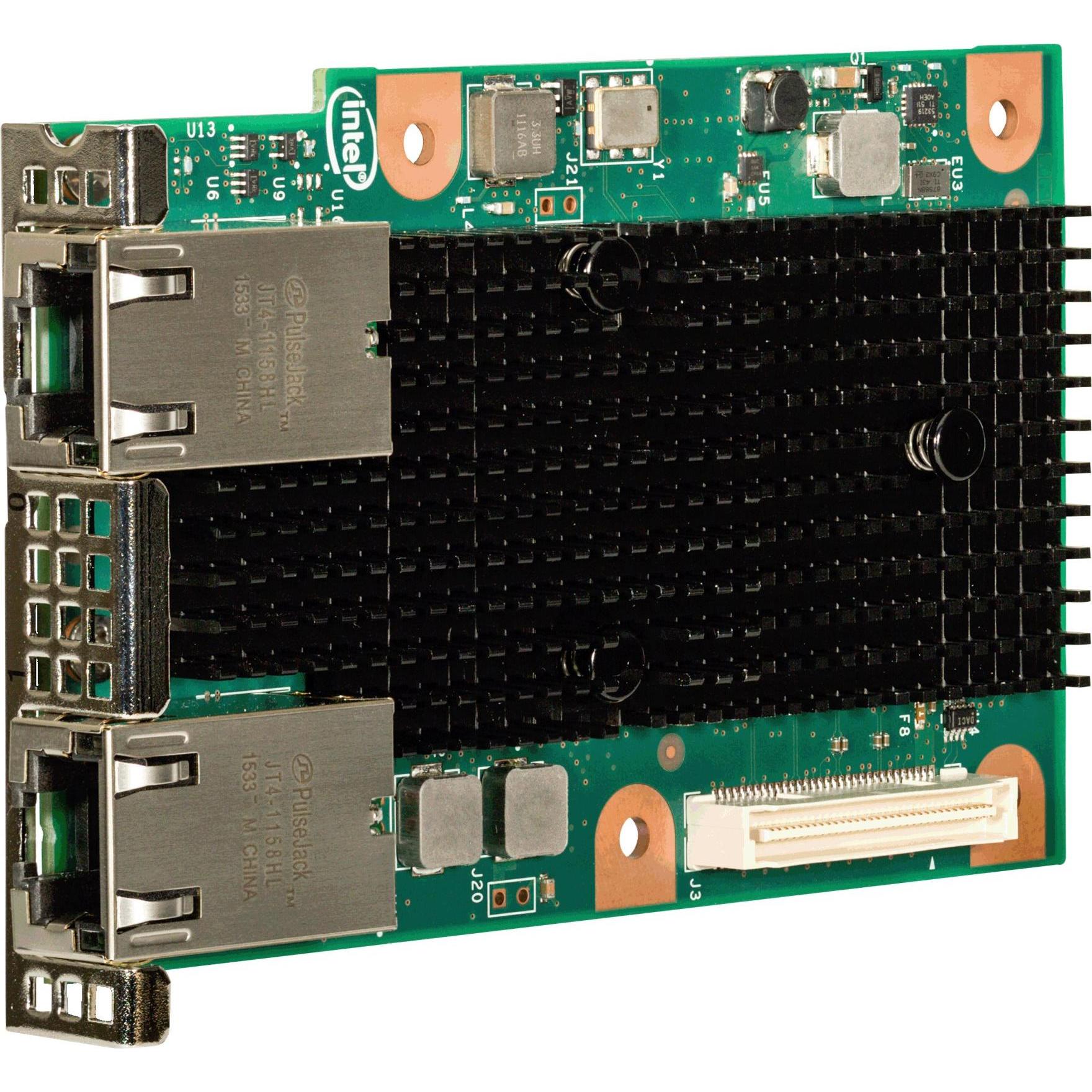 Intel 10Gb 2-Port OCP Modul X557 (PCI 3.0), Netzwerkkarte, Grün, Grau, Schwarz