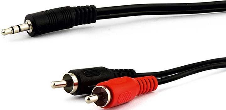 E+P B 113/05 0.5m 3.5mm 2 x RCA Schwarz Audio-Kabel (B 113/05) (0.50 m, AUX Kabel)