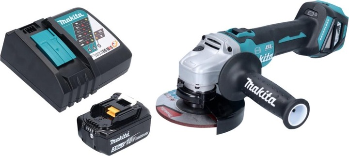 Produktbild Makita DGA 513 RF1 Akku Winkelschleifer 18 V 125 mm Brushless + 1x Akku 3,0 Ah + Ladegerät (125 mm)