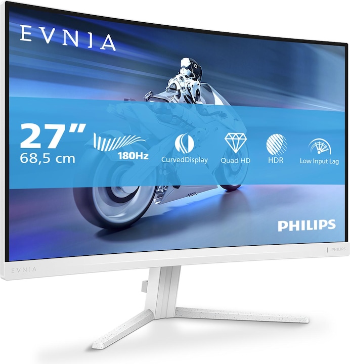 Actual product image Philips Evnia 27M2C5501 - 27 inch QHD Curved Gaming Monitor, white (2560 x 1440 pixels, 27")