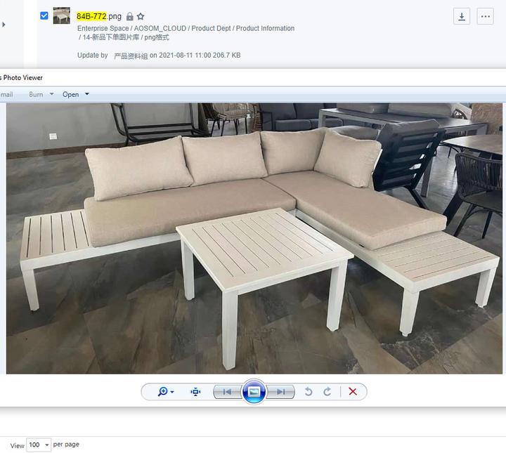 Actual product image Outsunny Garden furniture set with washable cushions