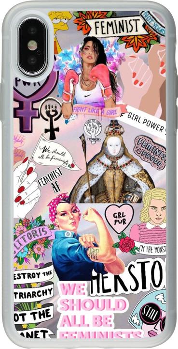 Actual product image PhoneLook Coque Silicone Rigide Transparent Girl Power Collage (Apple iPhone X, Apple iPhone XS)
