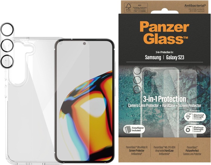 Actual product image PanzerGlass Hard Case+Glass Bundle (1 Piece, Samsung Galaxy S23+)