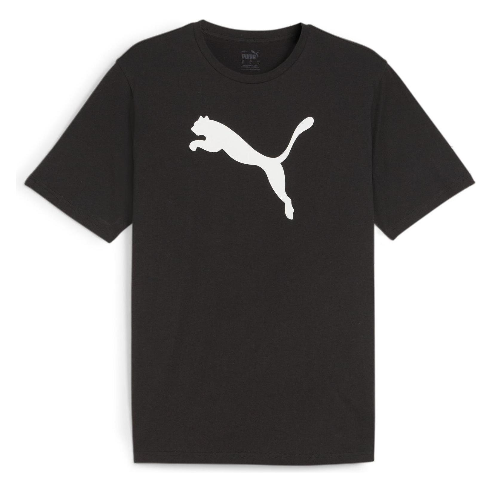 Puma, Herren, Sportshirt, TeamRISE Logo Jersey Cotton (S), Schwarz, S