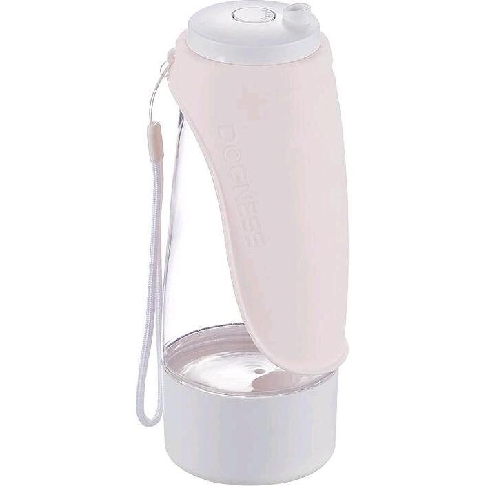 Thumbnail - Dogness D10 438ml Reiseflasche + 2-in-1 Tiernapf (hellrosa) (0.44 l), Futternapf