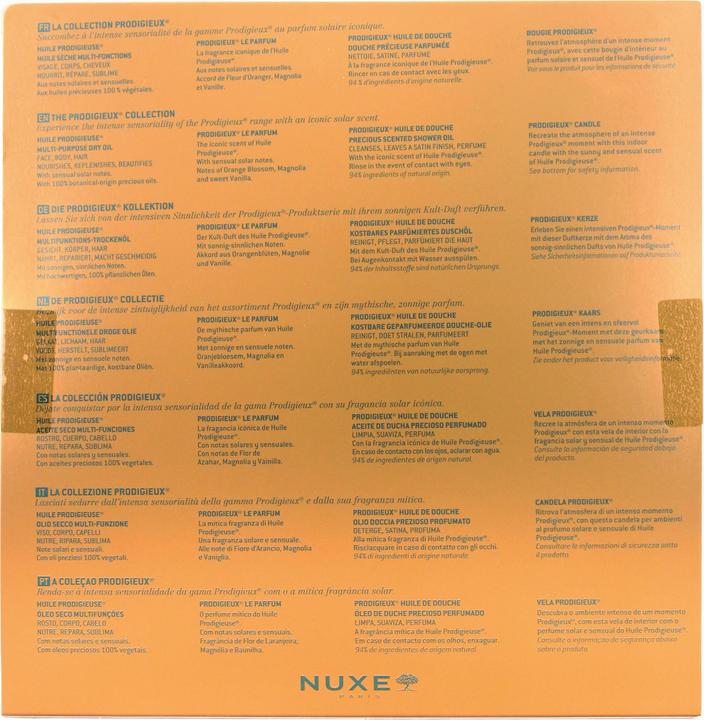 Voedingswaarden en ingrediënten Nuxe Huile Prodigieuse Geschenkset (Lichaamsverzorgingsset)