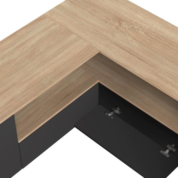 Immagine prodotto Temahome Porta TV angolare nero e rovere (40 x 46 cm)