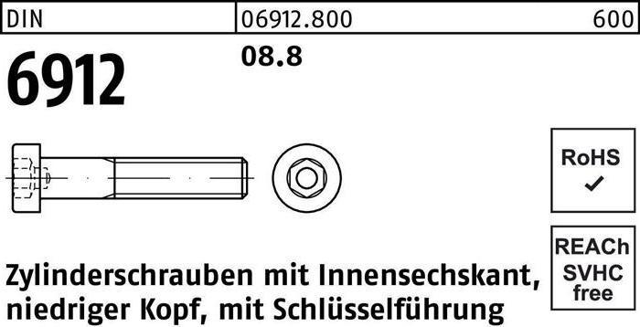 Produktbild Zylinderschraube DIN 6912 m.Innensechskant M 6 x 35 8.8 (200 Schrauben pro Stück)
