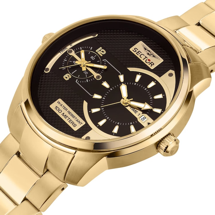 Produktbild Sector R3253102026 Over-Size Herrenuhr Dual-Time 48mm 10ATM (Analoguhr, 48 mm)