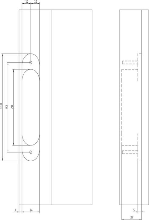 Produktbild Roberto Anselmi ANSELMI Türband verdeckt AN 140 3D, Zinkdruckguss weiss