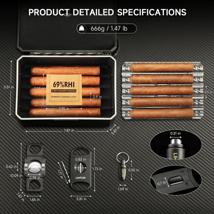 Image du produit Lihtun Reise-Humidorbox (10)