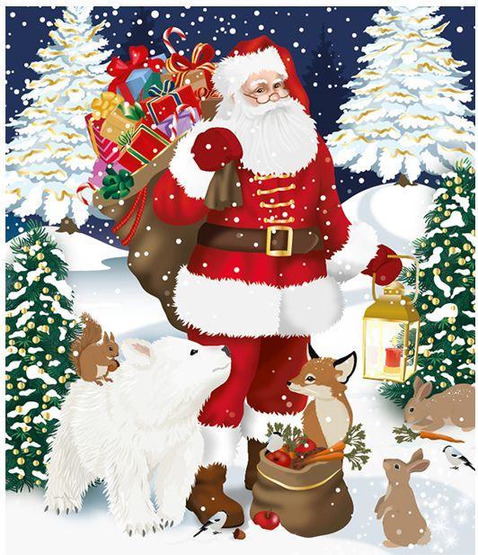 Produktbild Card Group Weihnachtskarten-Pack Joyful Santa (4 Stk.)