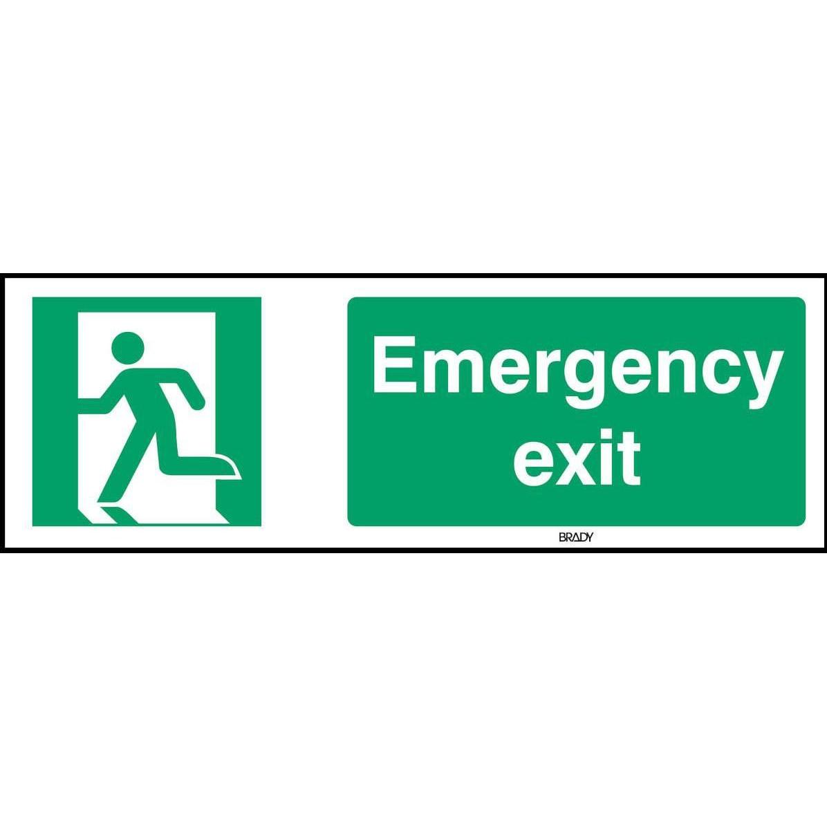Brady, Sicherheitskennzeichnung, ISO Safety Sign - Emergency