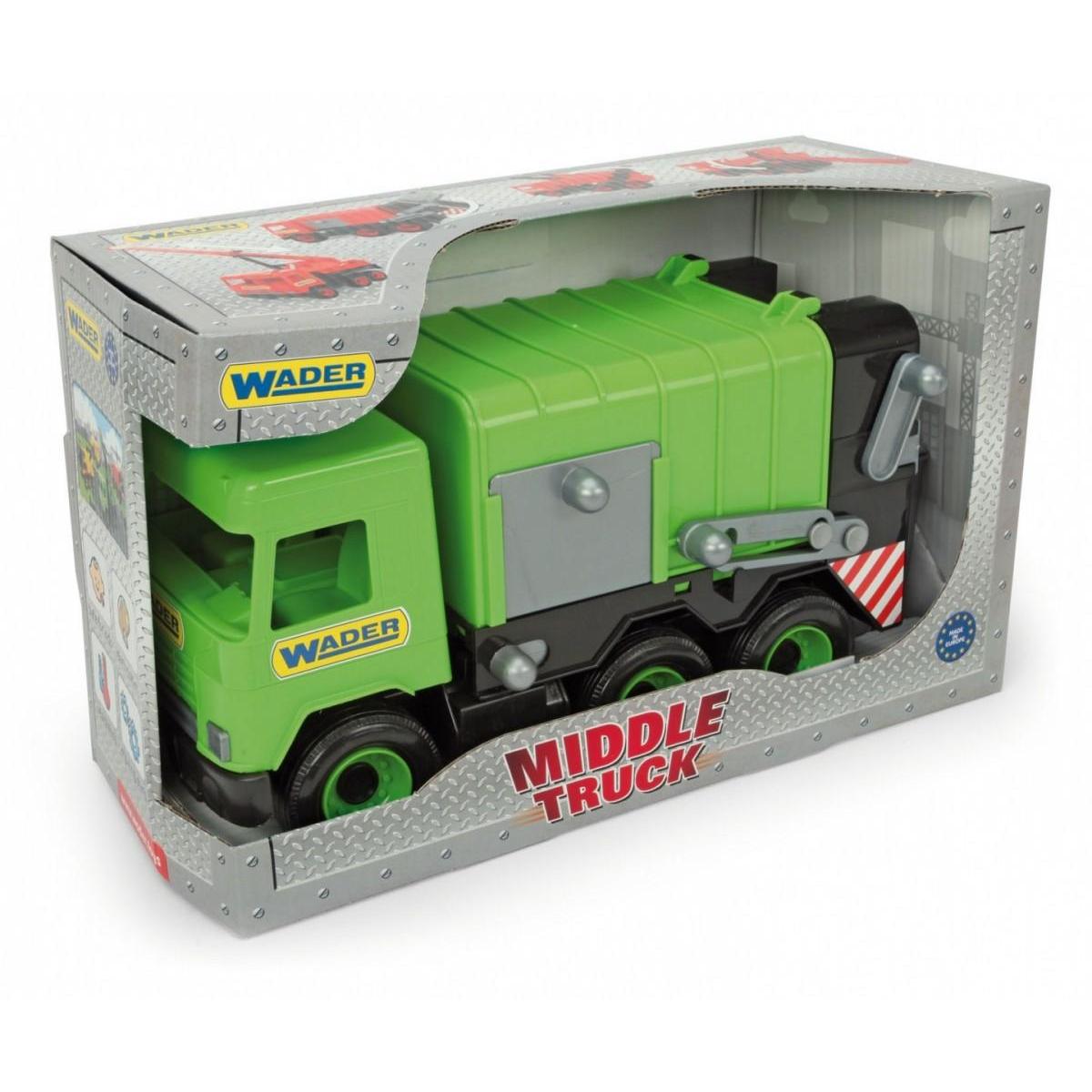 Thumbnail - New Ray Green Middle Truck Müllwagen im Karton