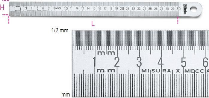 Image du produit BETA 016830050 1683 Halbstarres Lineal 500 mm (50 cm)