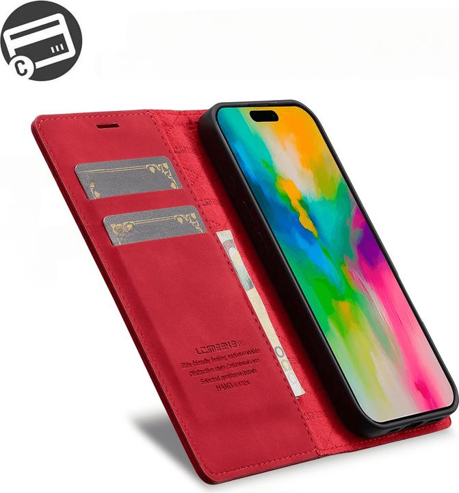 Immagine prodotto LC.Imeeke iPhone 16 - Custodia Flip Vintage (Apple iPhone 16)
