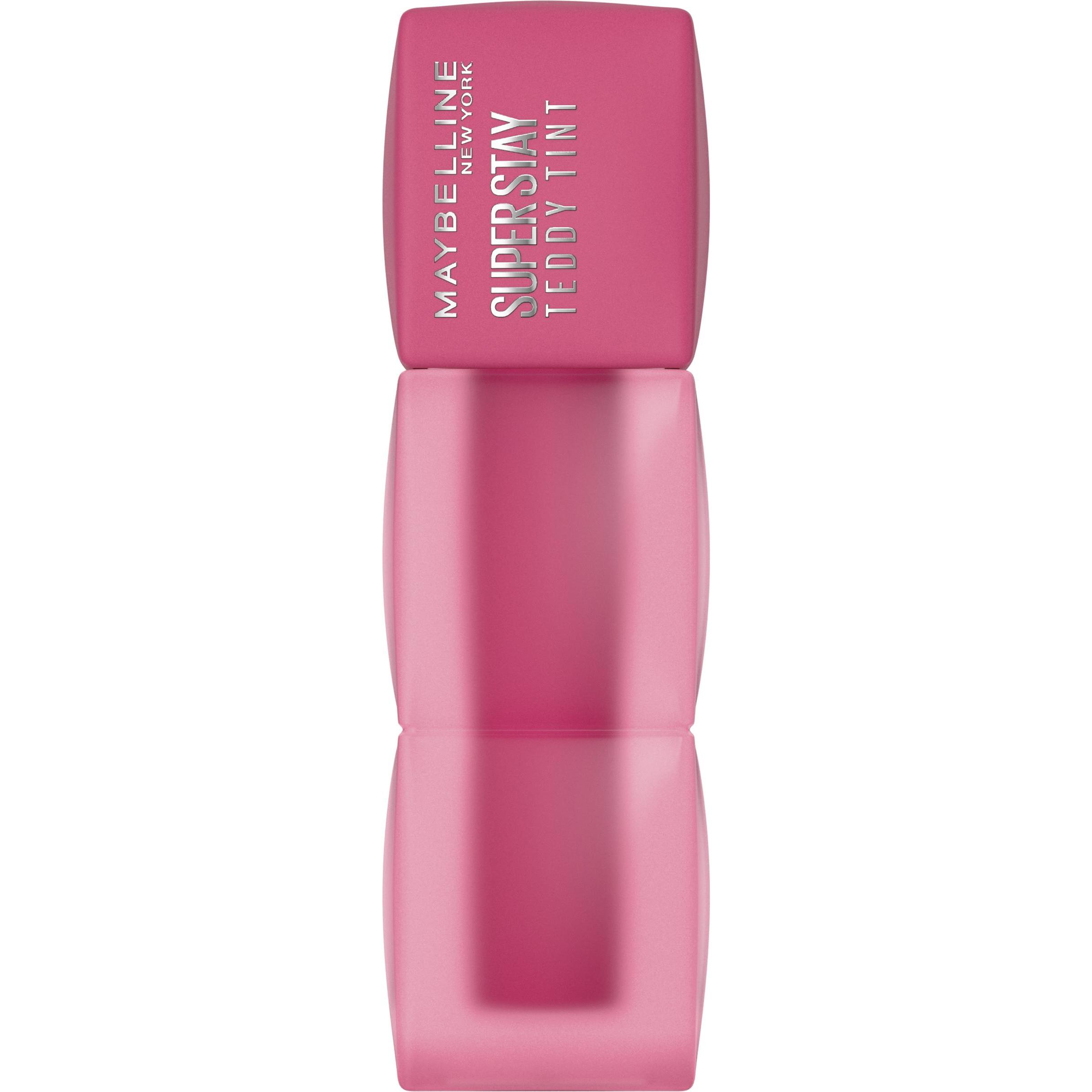 Maybelline New York Rosa/Rosa Rossetto + Lucidalabbra, L Teddy Tint 45 Pinky Promise