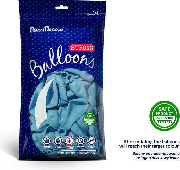 Actual product image Partydeco Strong Balloons 27cm, Pastel Baby Blue (1 pkt / 100 pc.) (100x)