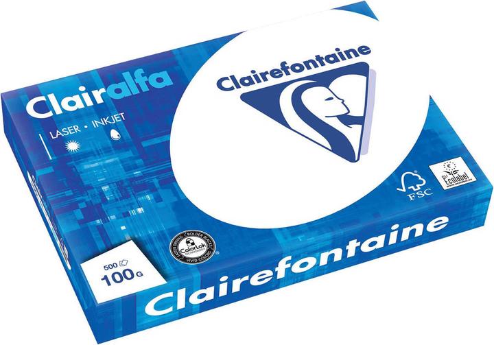 Immagine prodotto Clairefontaine Carta universale Clairalfa FSC Premium, extra bianca (100 g/m², 500 x, A3)