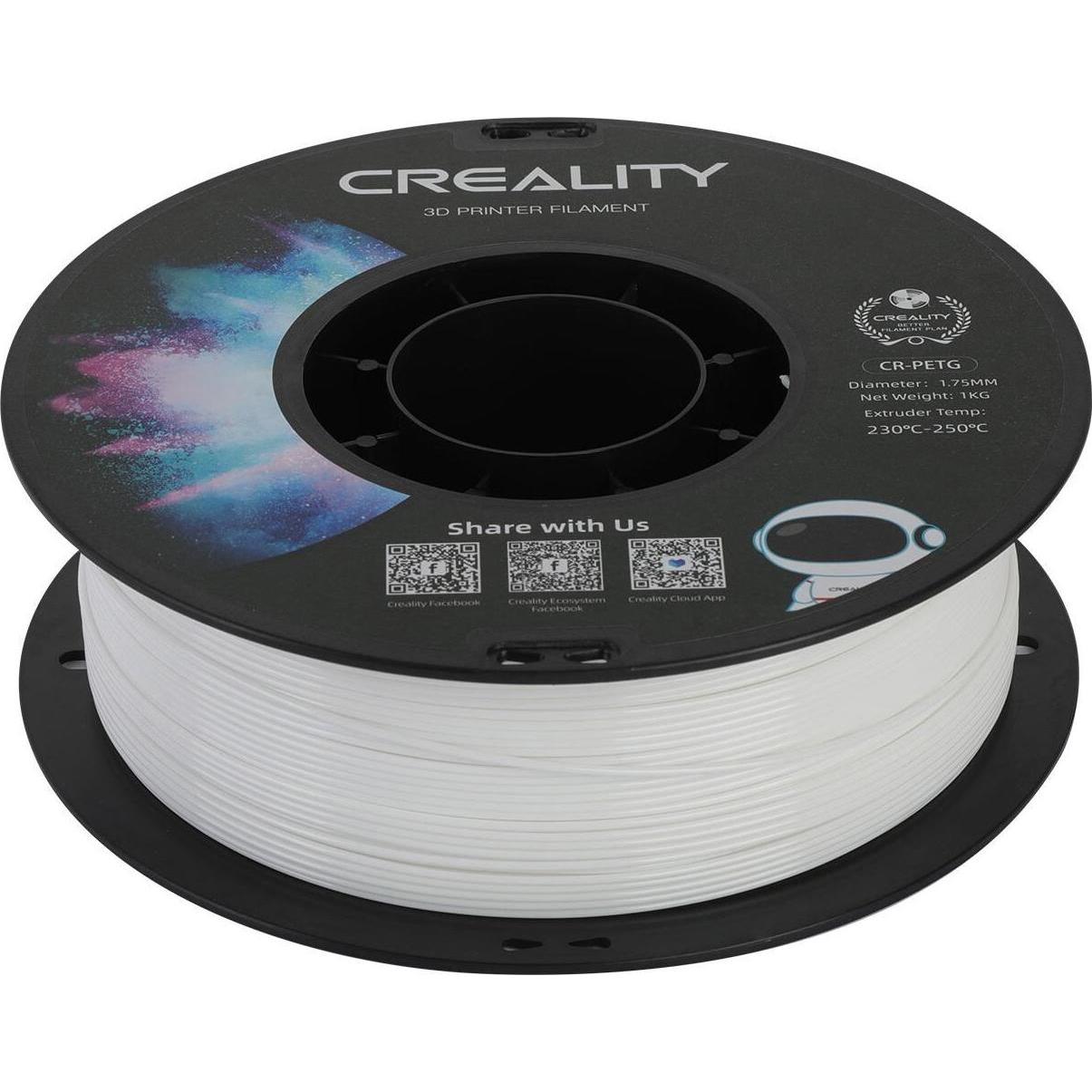 Creality Filament (PETG, 1.75 mm, 1000 g, Weiss), 3D Filament, Weiss