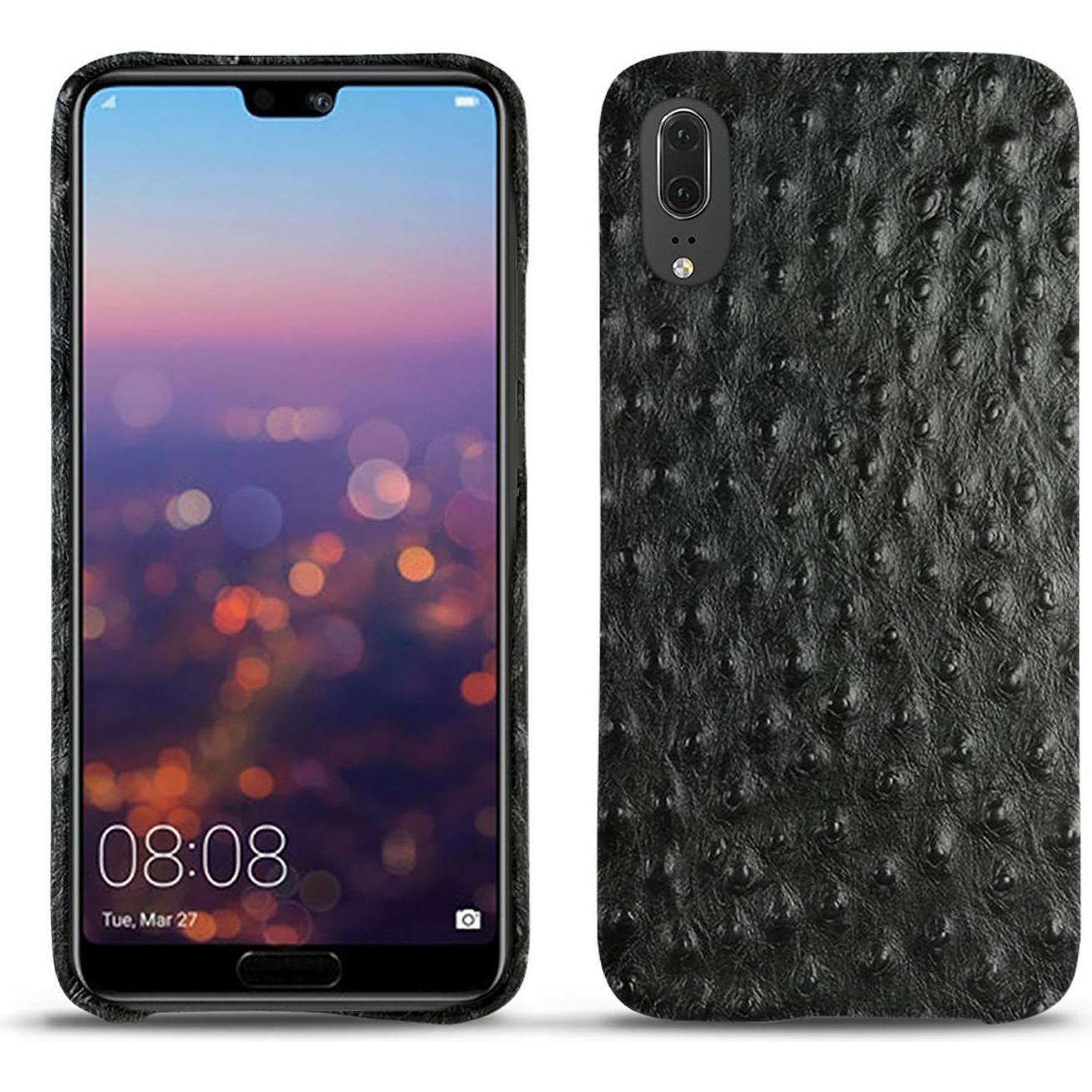 Thumbnail - Noreve Lederschutzhülle (Huawei P20), Smartphone Hülle, Schwarz