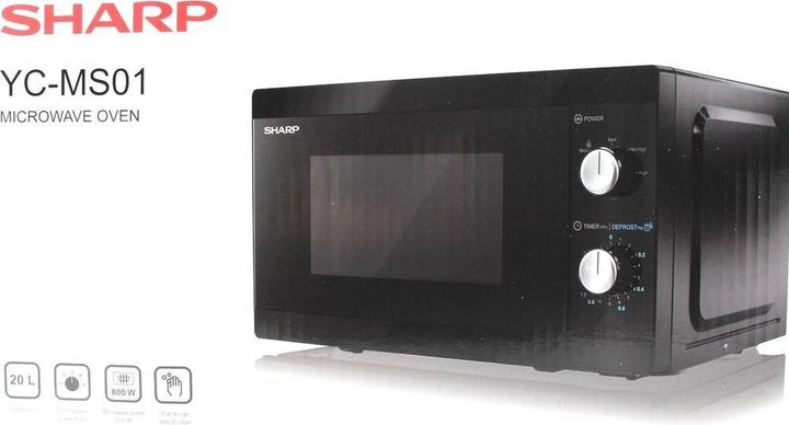 Productafbeelding Sharp YC-MS01E-B magnetron Countertop Solo magnetron Zwart (20 l)