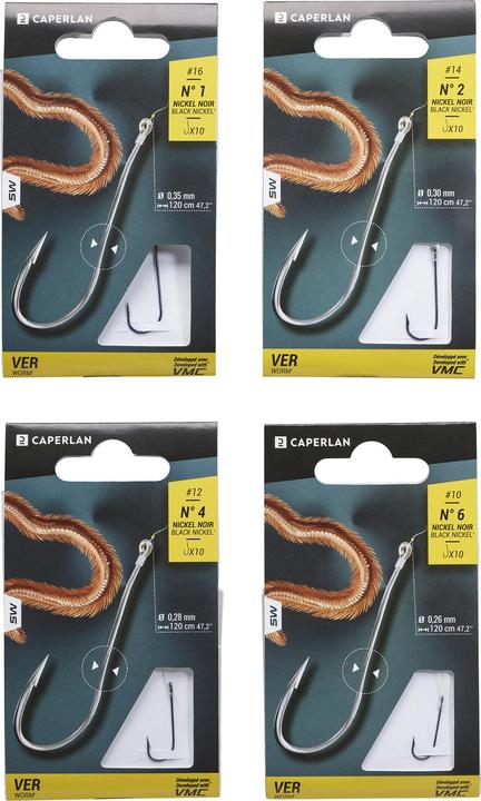 Actual product image Caperlan Leader hook with Oehr SN worm