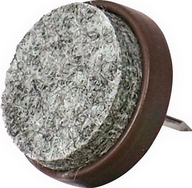 BestaPac Nagelgleiter Filz, rund, braun, Ø 24 mm (Filzgleiter)