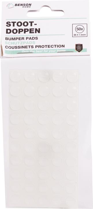 Benson Home Glas Schutz Pads 50-tlg transparent ø8 x 1,5 mm (Anschlagdämpfer, 50 Stück)