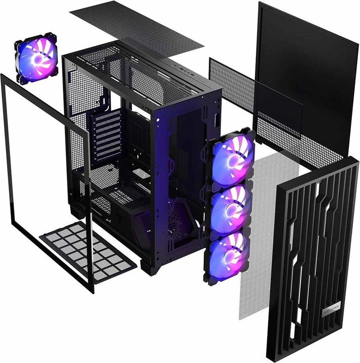 Actual product image Modecom Volcano Perun Apex ARGB czarna (mATX, ATX, ITX, E-ATX)