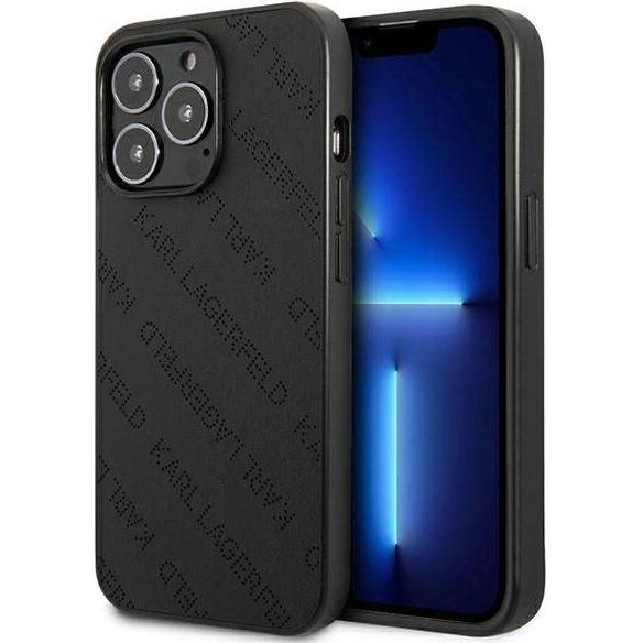 Karl Lagerfeld Perforated Allover - Etui iPhone 13 Pro Max (czarny) (Apple iPhone 13 Pro Max), Smartphone Hülle, Schwarz
