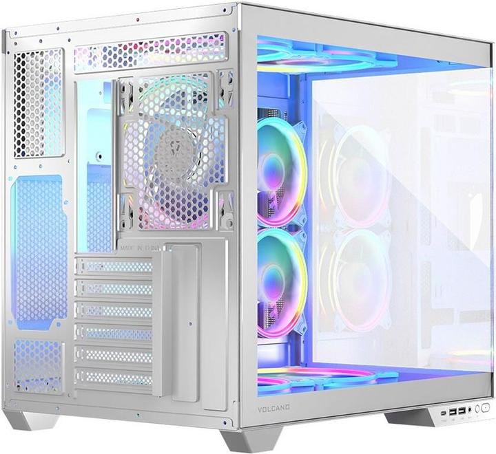 Produktbild Modecom Obudowa Volcano Panorama Apex ARGB 7F biała (AT-PANORAMA-7F-ARGB-20-000000-0002) (ATX, ITX, mATX, Mini-ITX)