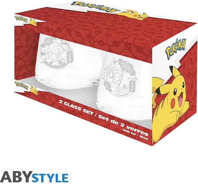 Actual product image ABYstyle Pokemon Set 2 Bicchieri 30cl: Magikarp & Gyarados