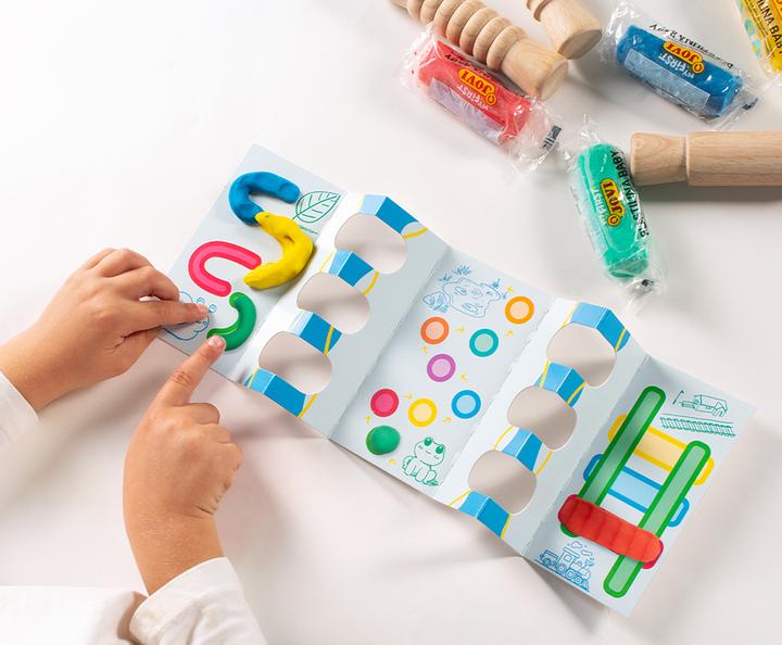 Actual product image Jovi Plastilina Baby My First Case with 4 bars modeling clay and 3 different wooden rolling pins