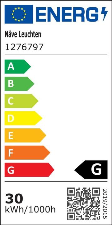 Energielabel Näve LED Buitenwandlamp IP54 Mio s:34cm (2500 lm, IP54)