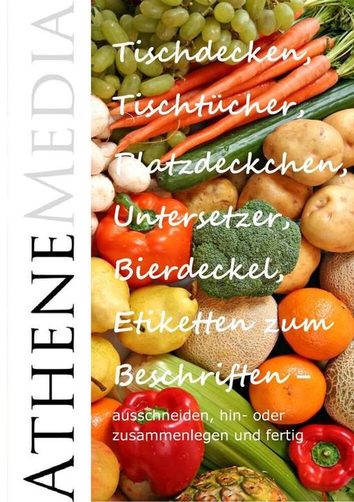 Actual product image Tischdecken, Tischtücher, Platzdeckchen, Untersetzer, Bierdeckel, Etiketten zum Beschriften (Hoffmann, 2014)