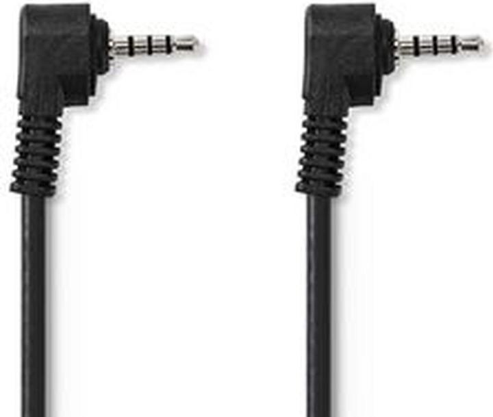 Image du produit Nedis Prise jack 3.5mm 4 pôles des deux côtés, noir, 1.0m (1 m, 2,5 mm)