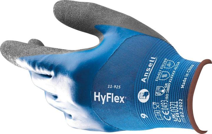 Produktbild Ansell Handschuhe HyFlex® 11-925 Grösse 9 blau EN 388 PSA-Kategorie II (9)